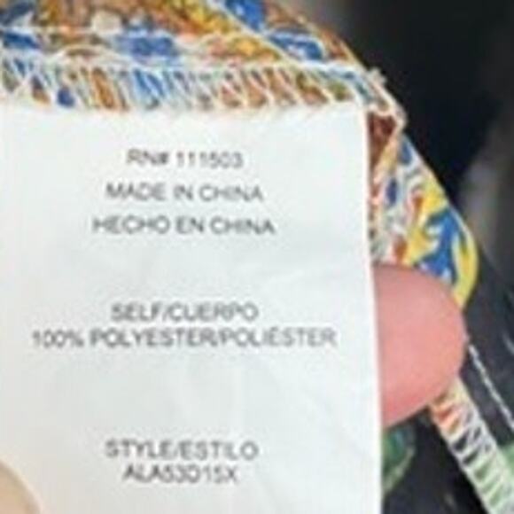 Anthropologie Fig & Flower Plus Size Flowing 3/4 Border Printed Sleeve Blouse - Picture 10 of 13